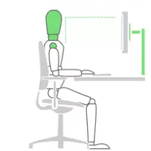 como apoyar los pies en la silla de trabajo